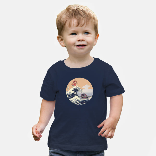 On the Cliff by the Sea-baby basic tee-leo_queval