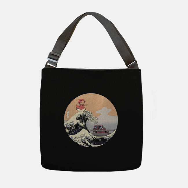 On the Cliff by the Sea-none adjustable tote-leo_queval