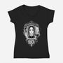 On Wednesdays We Wear Black-womens v-neck tee-Kat_Haynes