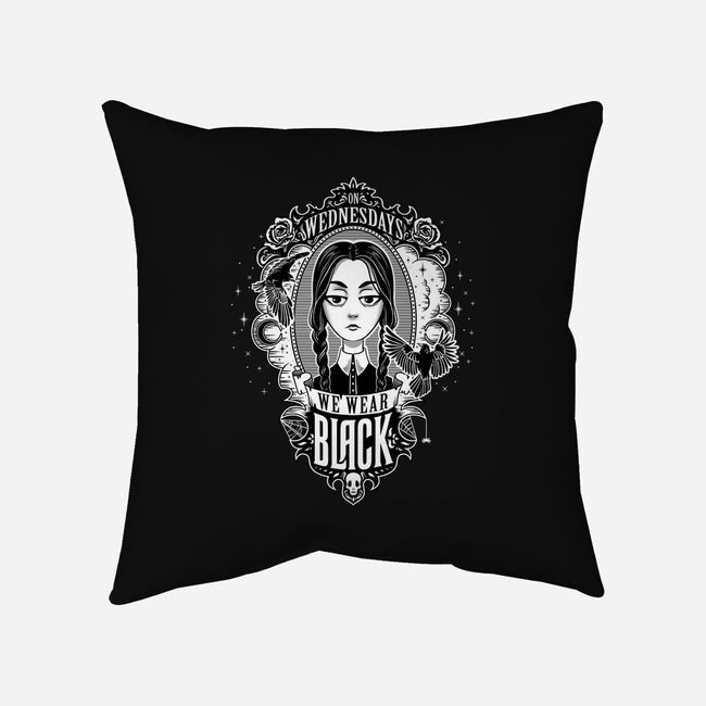 On Wednesdays We Wear Black-none removable cover w insert throw pillow-Kat_Haynes