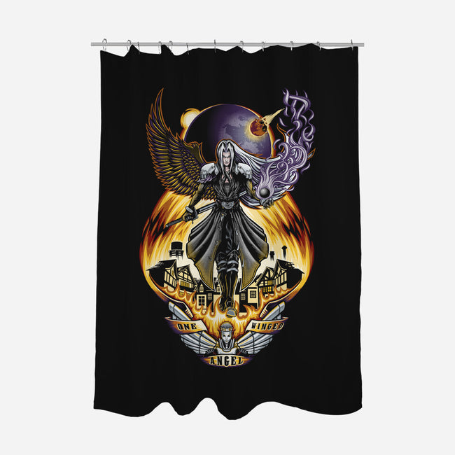 One Winged Angel-none polyester shower curtain-TrulyEpic