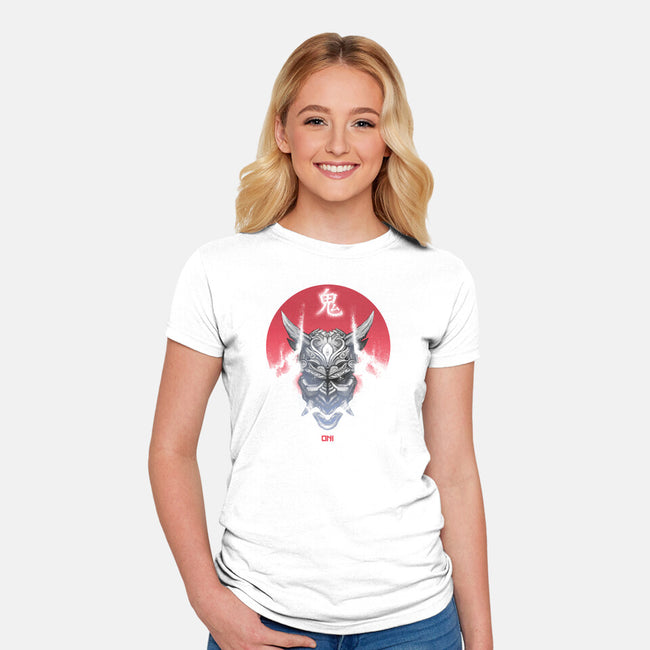 Oni Demon-womens fitted tee-Dracortis