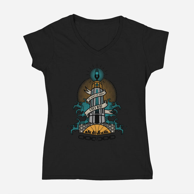 Only Man-womens v-neck tee-Beware1984