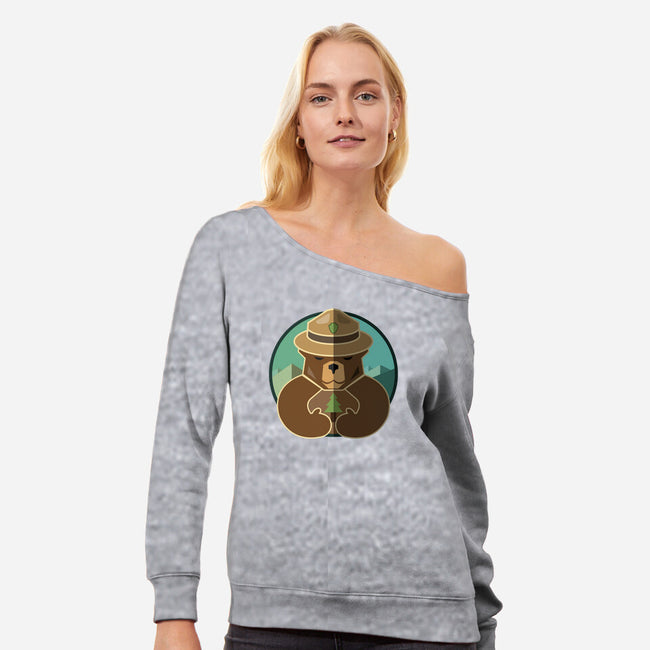 Only You Can Protect & Conserve-womens off shoulder sweatshirt-Diana Roberts