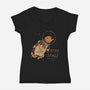 Otter Space-womens v-neck tee-louisros