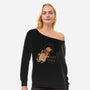 Otter Space-womens off shoulder sweatshirt-louisros