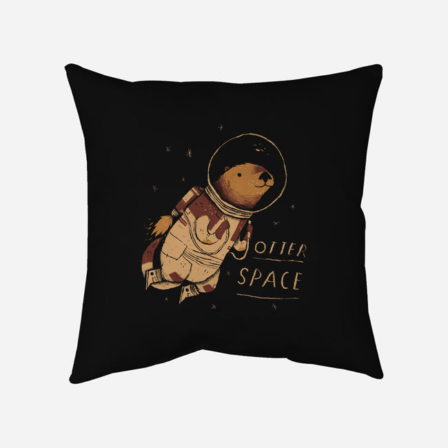 Otter Space-none non-removable cover w insert throw pillow-louisros