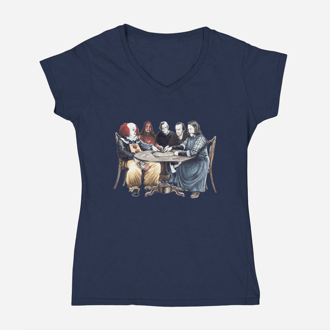 Ouija-womens v-neck tee-Eugene Kaik