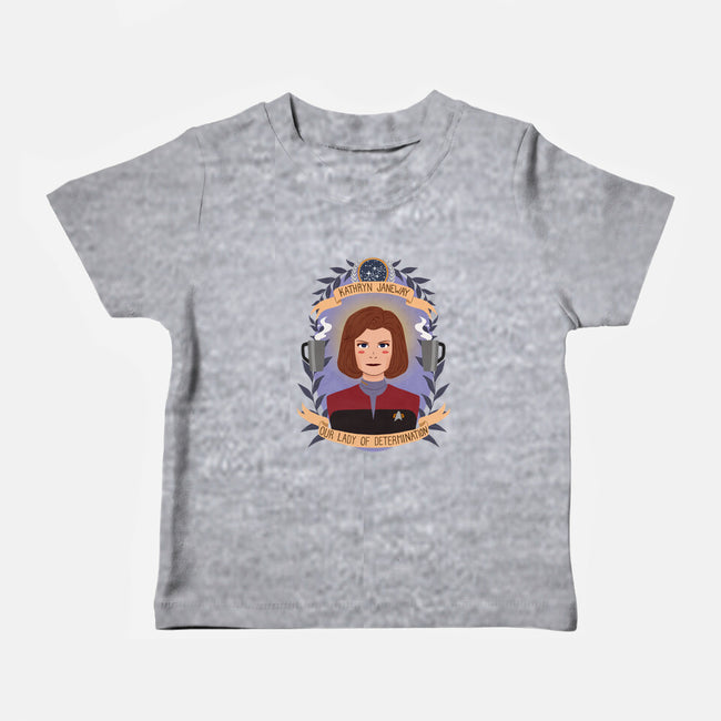 Our Lady of Determination-baby basic tee-heymonster