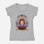 Our Lady of Determination-womens v-neck tee-heymonster