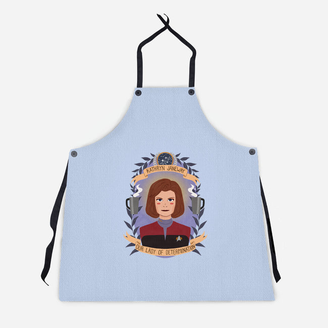 Our Lady of Determination-unisex kitchen apron-heymonster