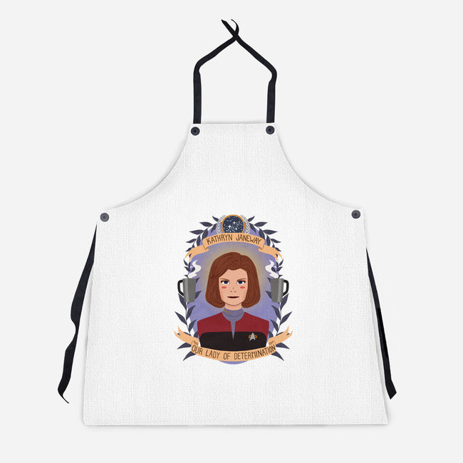 Our Lady of Determination-unisex kitchen apron-heymonster