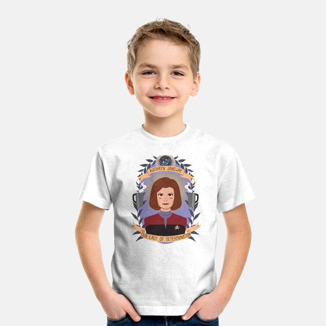 Our Lady of Determination-youth basic tee-heymonster