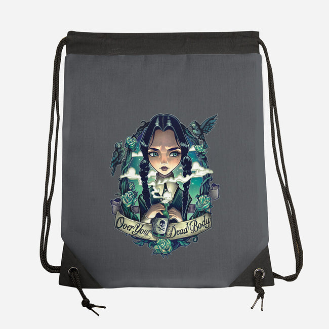 Over Your Dead Body-none drawstring bag-TimShumate