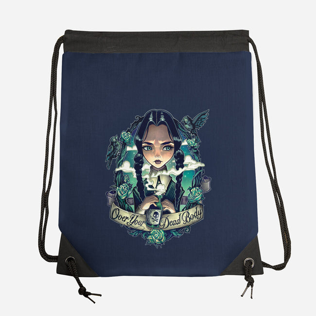 Over Your Dead Body-none drawstring bag-TimShumate