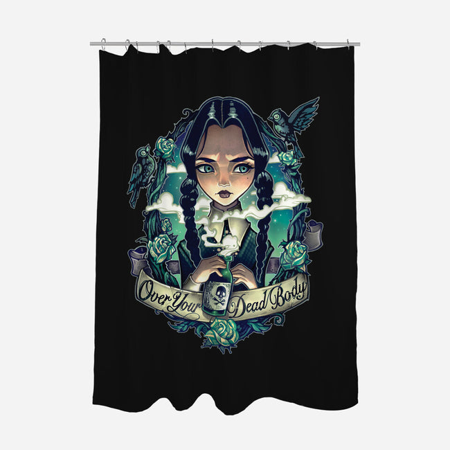 Over Your Dead Body-none polyester shower curtain-TimShumate