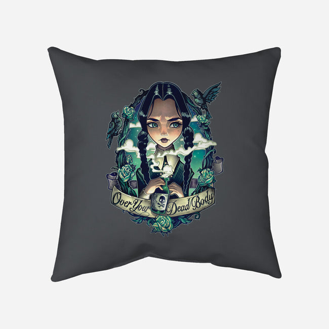 Over Your Dead Body-none removable cover w insert throw pillow-TimShumate