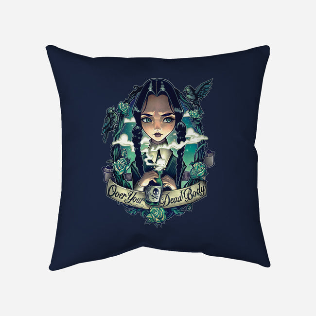 Over Your Dead Body-none removable cover w insert throw pillow-TimShumate
