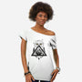 Owls and Wizardry-womens off shoulder tee-vp021