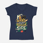 Own Side-womens v-neck tee-risarodil