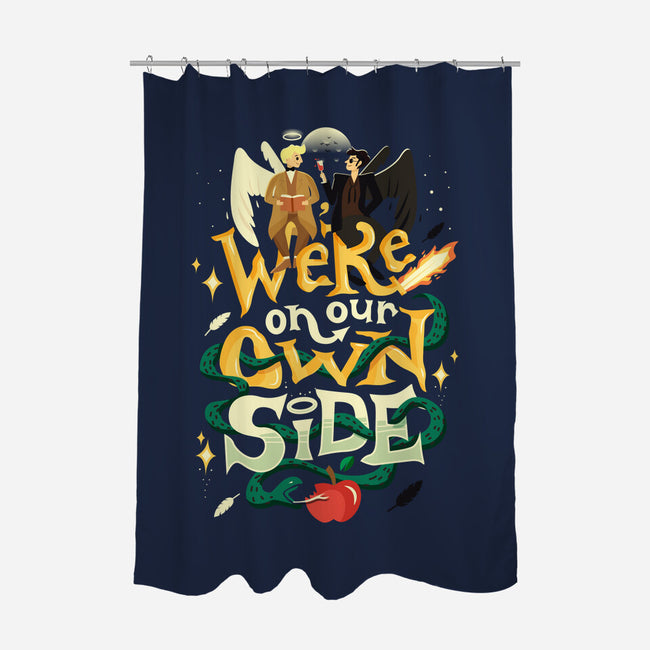 Own Side-none polyester shower curtain-risarodil