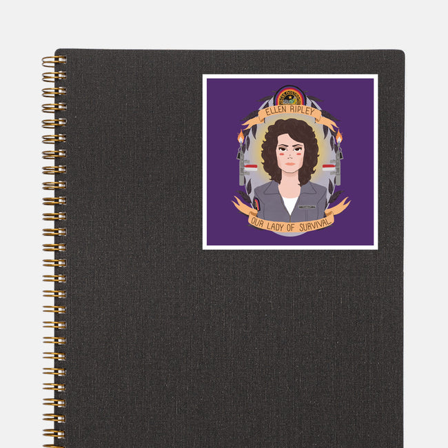 Our Lady of Survival-none glossy sticker-heymonster