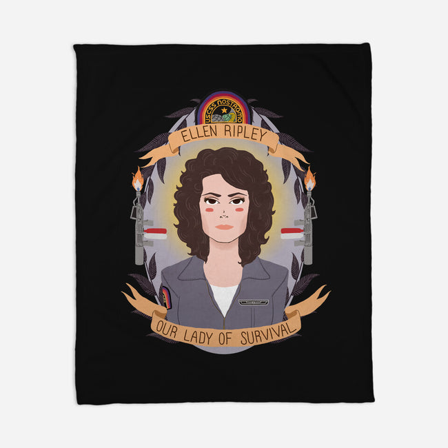 Our Lady of Survival-none fleece blanket-heymonster