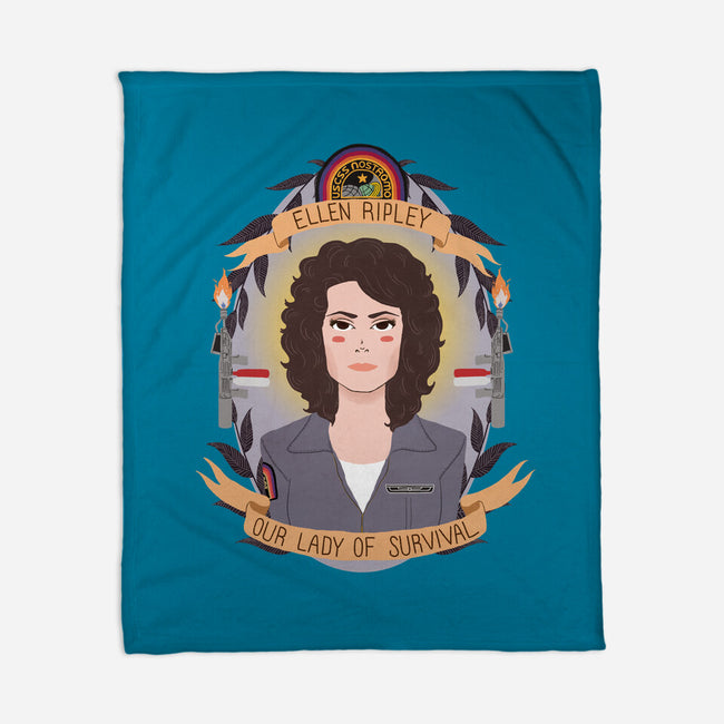 Our Lady of Survival-none fleece blanket-heymonster