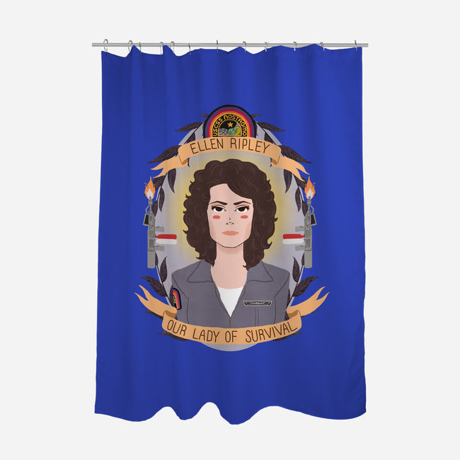 Our Lady of Survival-none polyester shower curtain-heymonster