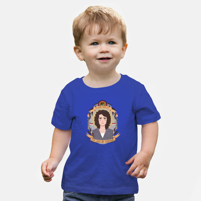 Our Lady of Survival-baby basic tee-heymonster