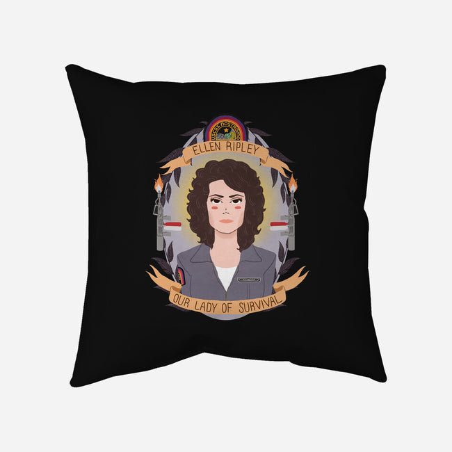 Our Lady of Survival-none removable cover w insert throw pillow-heymonster