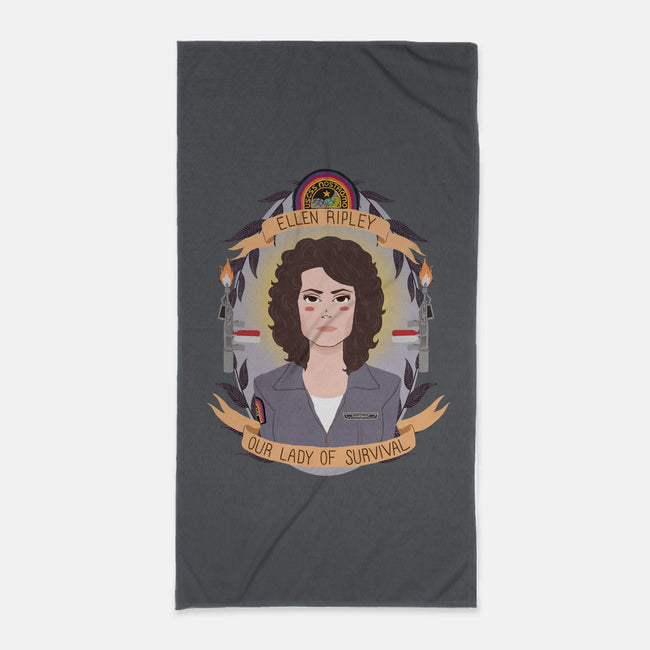 Our Lady of Survival-none beach towel-heymonster