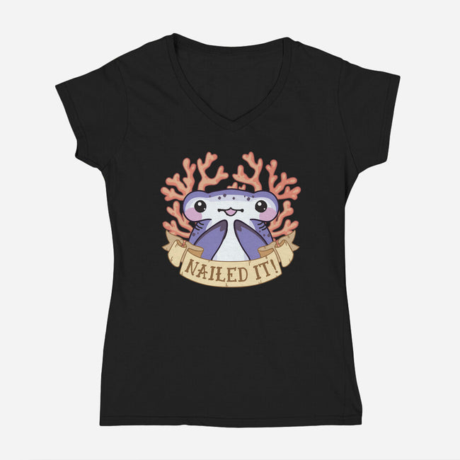 Nailed It-womens v-neck tee-bytesizetreasure
