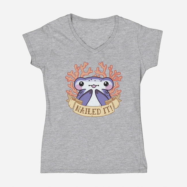 Nailed It-womens v-neck tee-bytesizetreasure