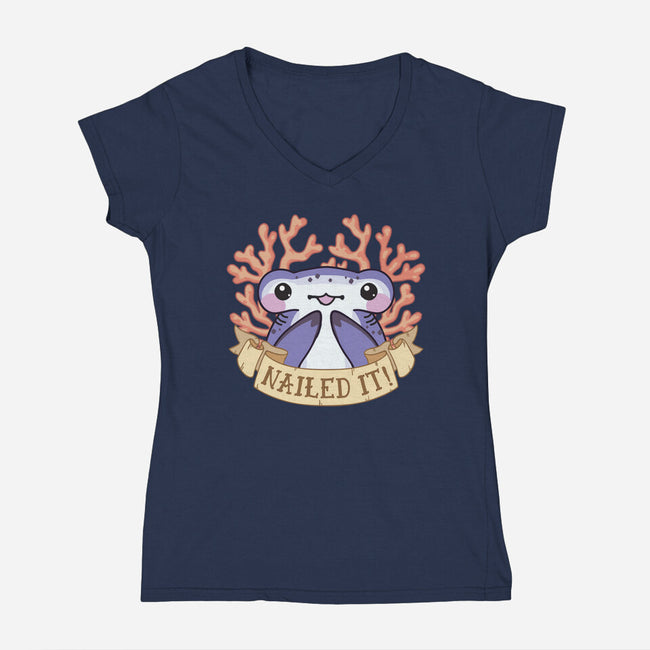 Nailed It-womens v-neck tee-bytesizetreasure