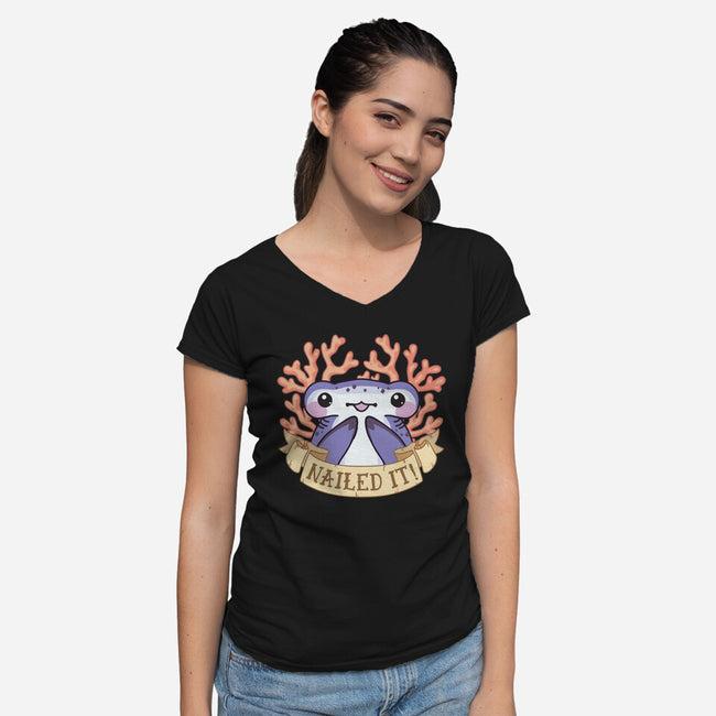Nailed It-womens v-neck tee-bytesizetreasure