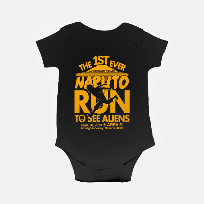 Naruto Run for Aliens-baby basic onesie-Boggs Nicolas