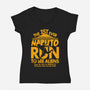 Naruto Run for Aliens-womens v-neck tee-Boggs Nicolas