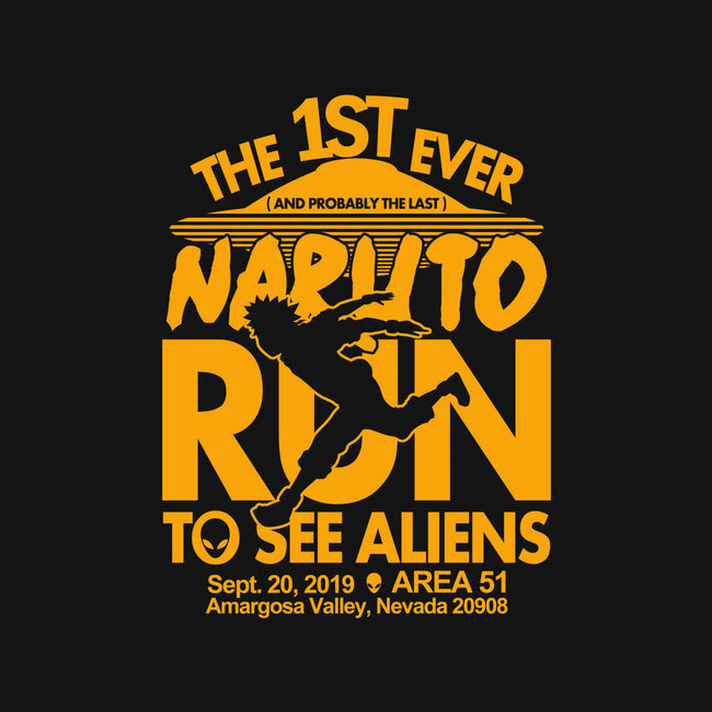 Naruto Run for Aliens-unisex kitchen apron-Boggs Nicolas