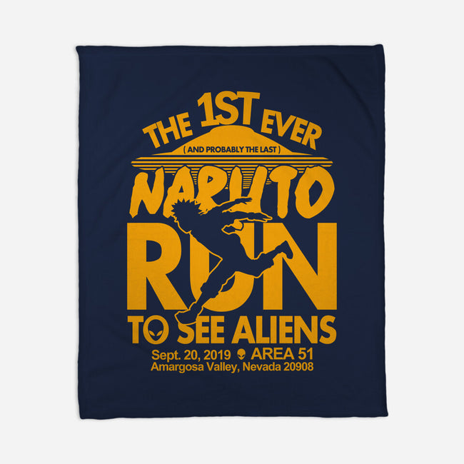 Naruto Run for Aliens-none fleece blanket-Boggs Nicolas