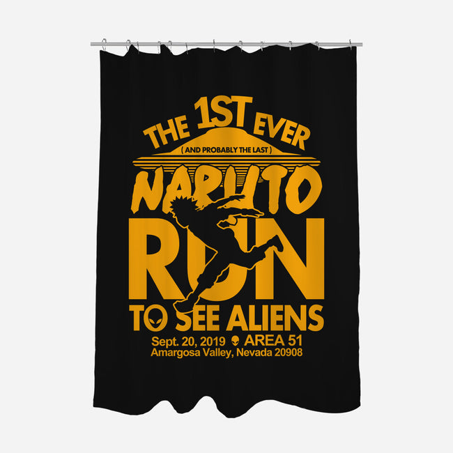 Naruto Run for Aliens-none polyester shower curtain-Boggs Nicolas