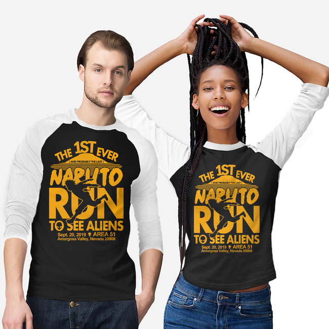 Naruto Run for Aliens-unisex baseball tee-Boggs Nicolas