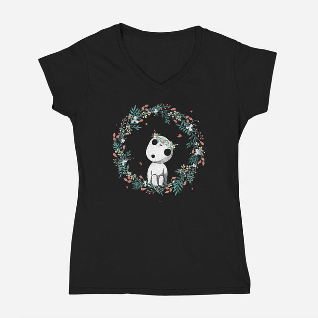Nature Circle-womens v-neck tee-ManuelDA