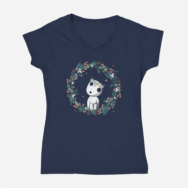 Nature Circle-womens v-neck tee-ManuelDA