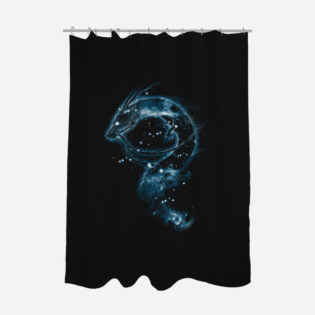Nebula Haku-none polyester shower curtain-kharmazero