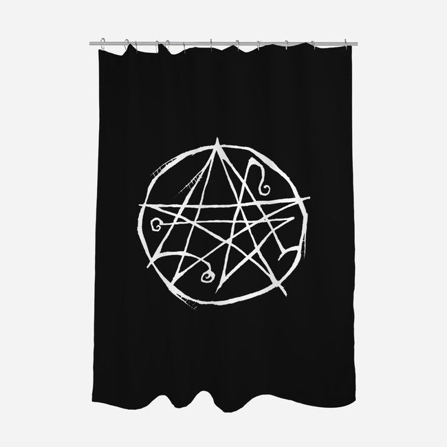 Necronomicon-none polyester shower curtain-Abigail Larson