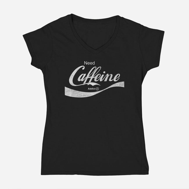 Need Caffeine-womens v-neck tee-Melonseta