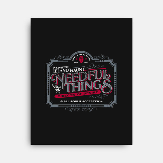 Needful Things-none stretched canvas-Nemons