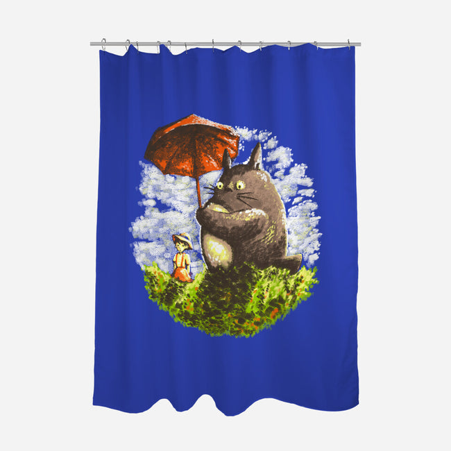 Neighbor With a Parasol-none polyester shower curtain-Ste7en Lefcourt