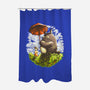 Neighbor With a Parasol-none polyester shower curtain-Ste7en Lefcourt